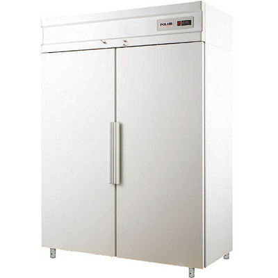 Холодильный шкаф с металлическими дверьми CM110-S, 1402*1960*620 мм, Т = 0…+6 С, Внутренний объем 1000 л. Верхнее расположение агрегата.